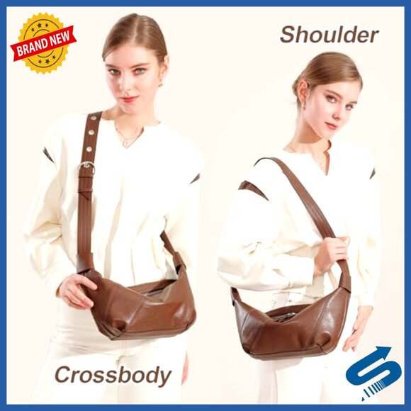 Buy Boone Leather Sling Bag | Hobo Style Crossbody Bag Genuine Leather Hobo Crossbody Bag Adjustable Strap Spacious Purse